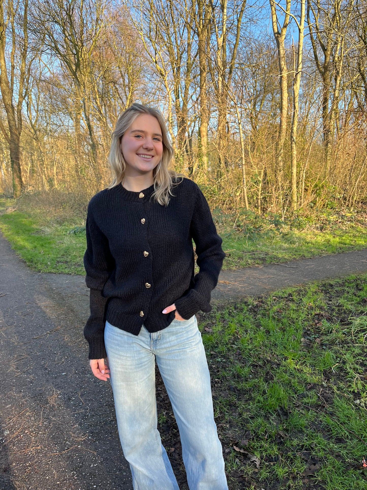TRUI MET GOUDEN HARTJES KNOPEN