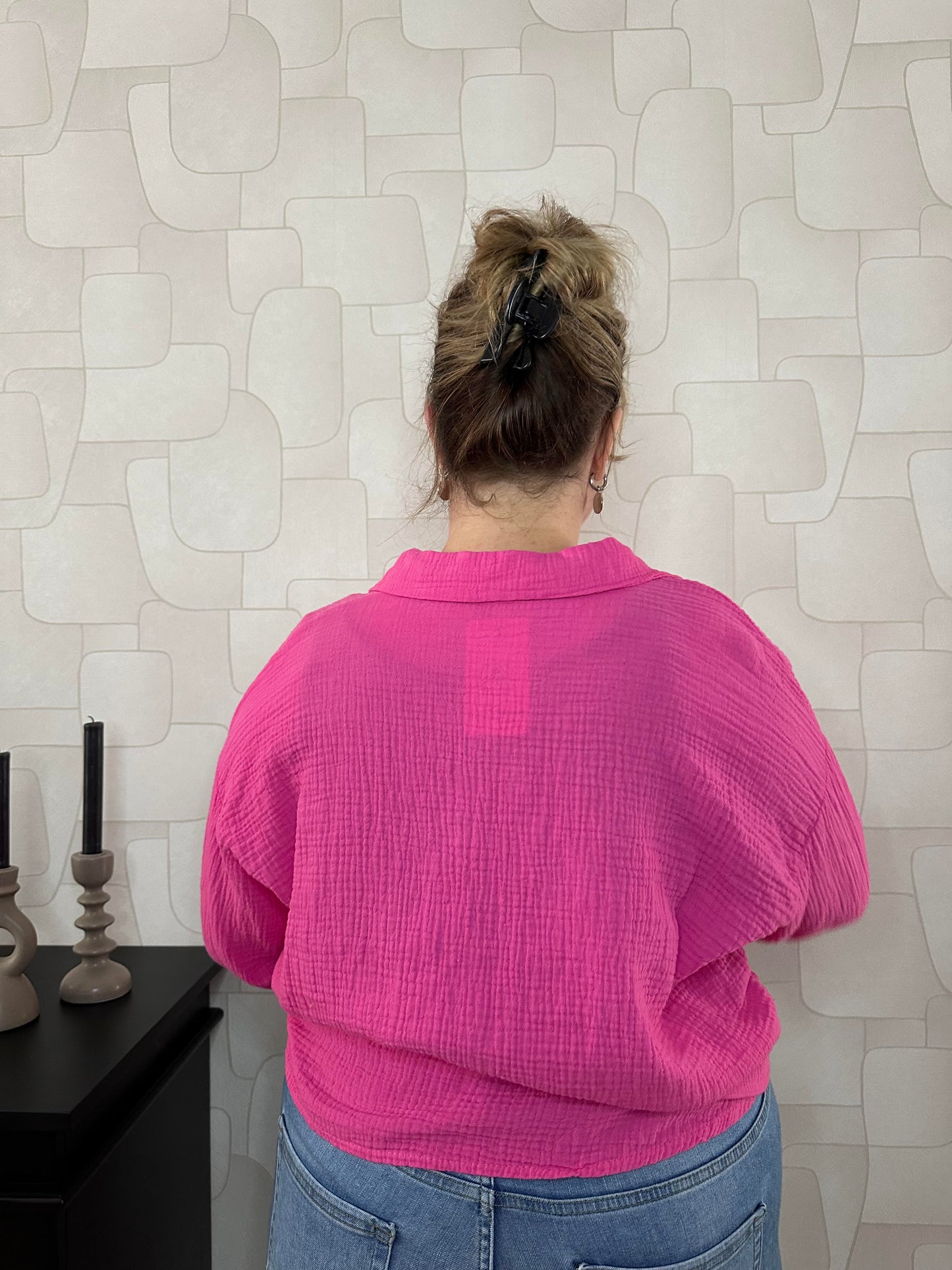 KNOOP BLOUSE - FUCHSIA