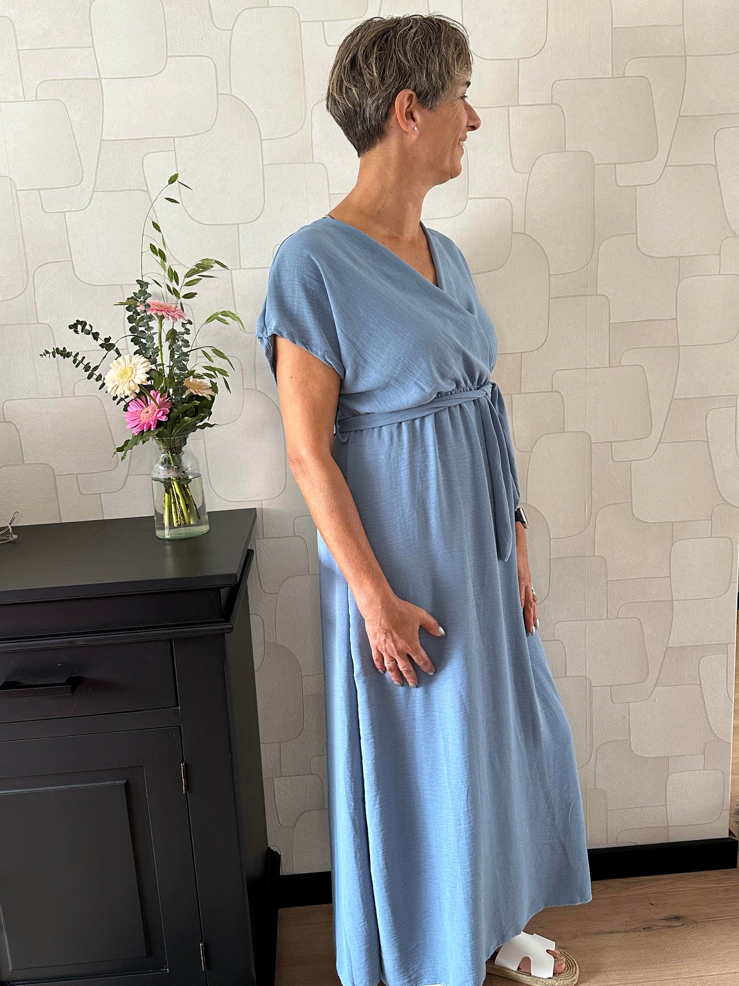 LANGE JURK - GRIJS-BLAUW