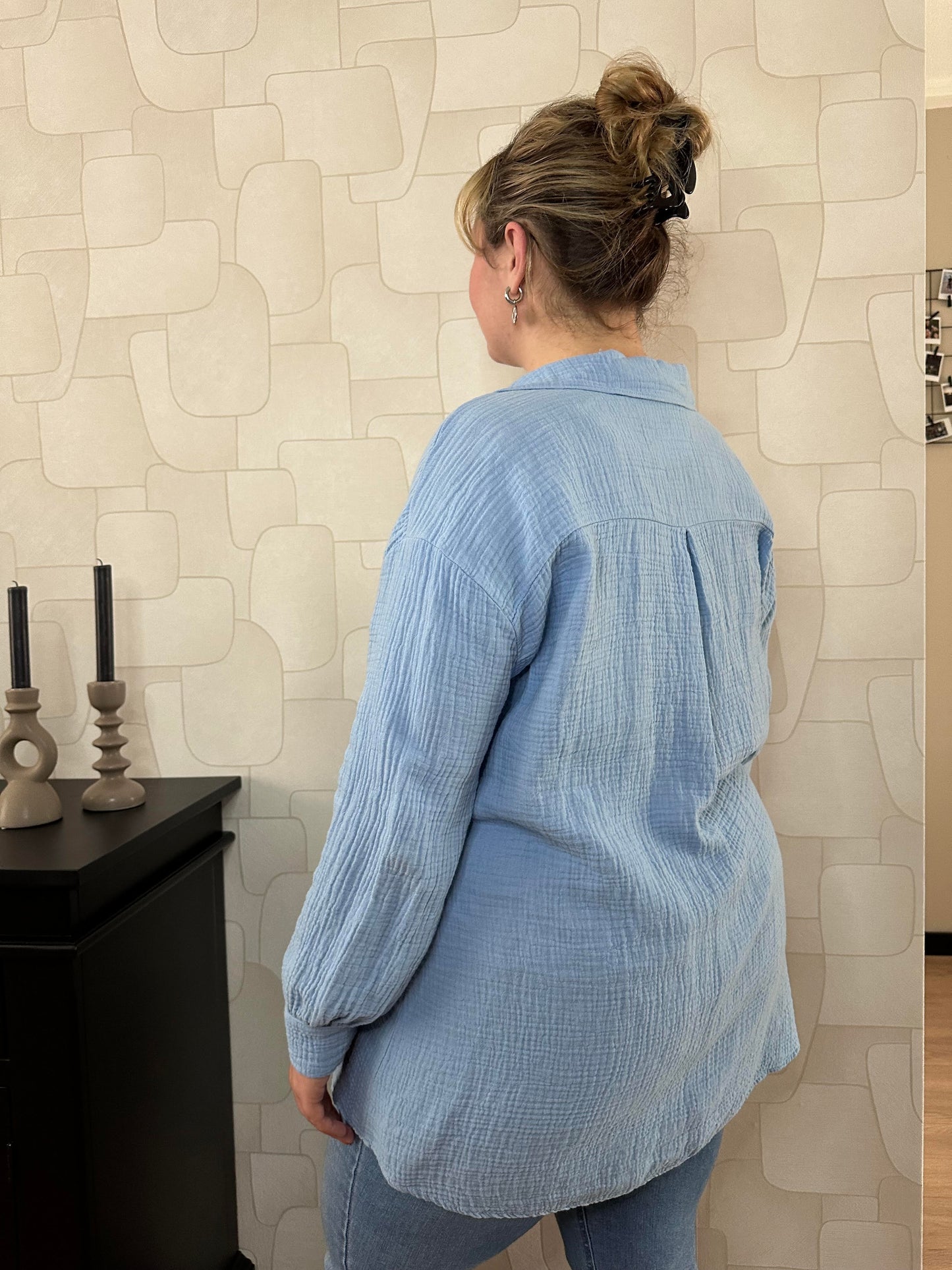 BLOUSE - SKY BLUE