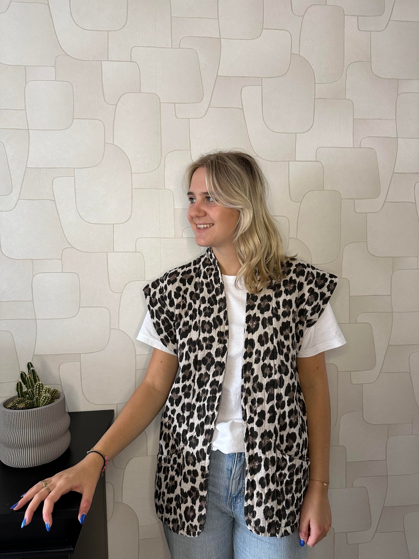 GEWATTEERDE GILET LUIPAARD