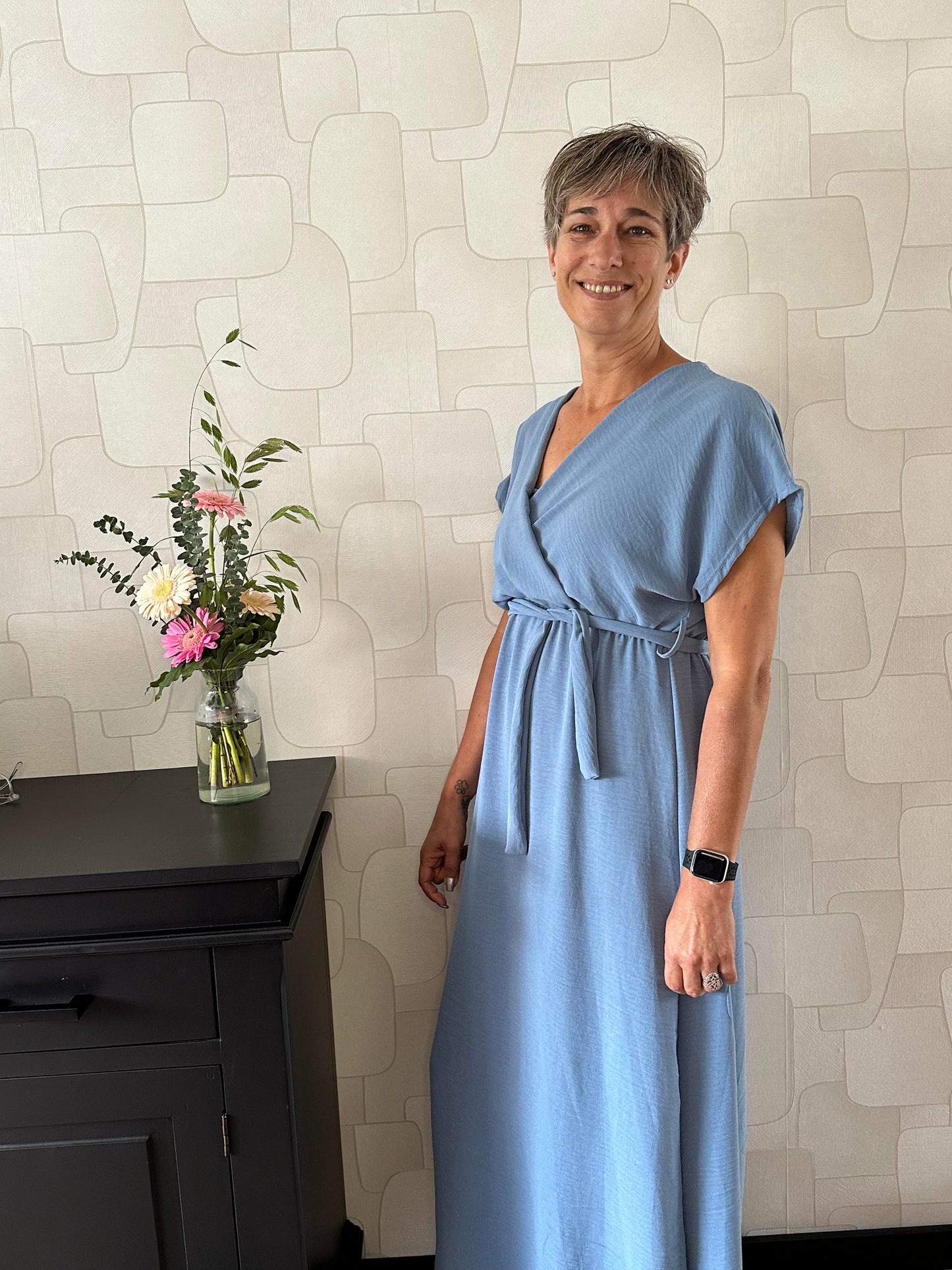 LANGE JURK - GRIJS-BLAUW