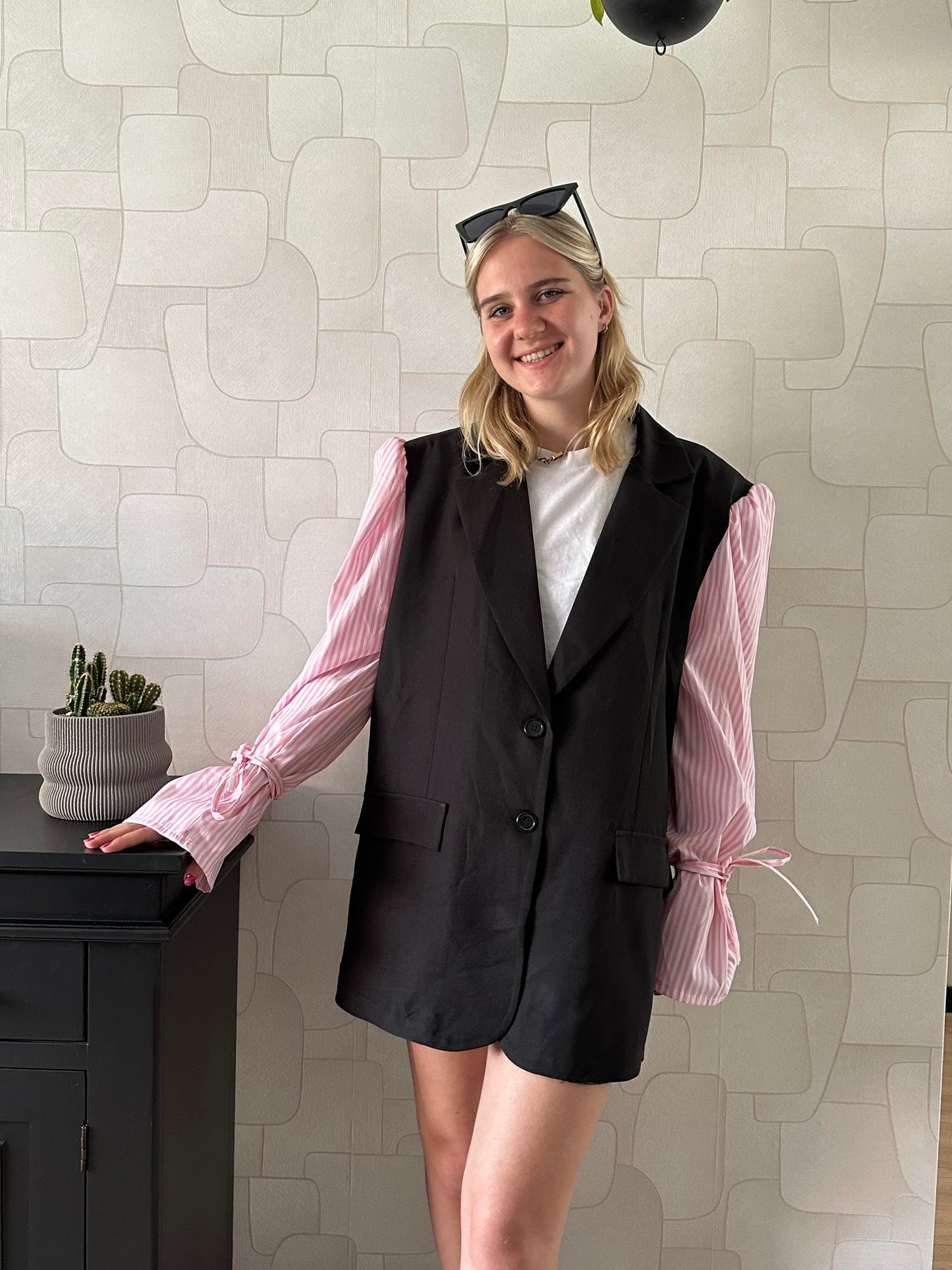 BLAZER - BLOUSE MOUW ROZE