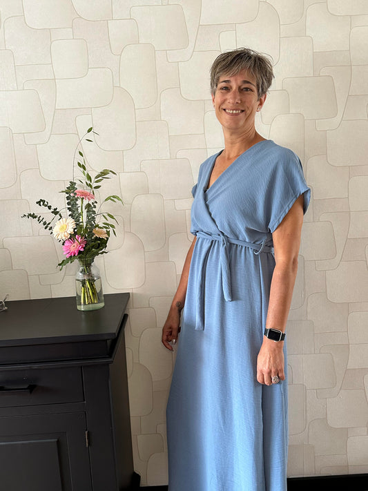 LANGE JURK - GRIJS-BLAUW