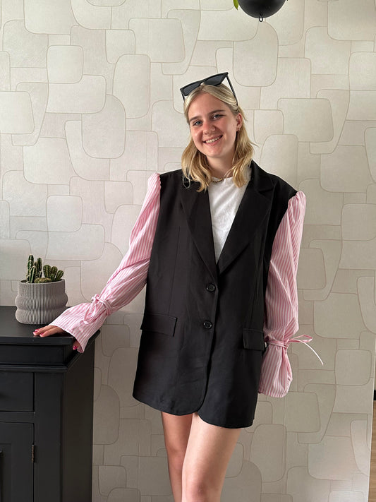 BLAZER - BLOUSE MOUW ROZE